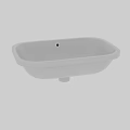 White Oval Shaped Ceramic Washbasin for Bathroom Countertop With Smooth Surface Design