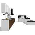 Modern Kitchen Interior With Stylish Cabinets Island Countertop And Appliances