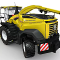 Modern Yellow And Black Agricultural Harvester With Large Wheels For Efficient Farm Harvesting