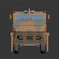 Camouflaged Military Truck With Six Wheels And Missile Launch System