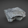 Natural Gray Stone With Textured Surface And Yellow Specks As Raw Decorative Material