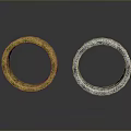 Yellow And Gray Textured Decorative Household Rings For Home Decoration
