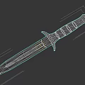 Tactical Weapon Knife With Black Handle And Sharp Blade Design