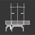 Industrial Automated Production Conveyor System With Aluminum Frame Overhead Structure And Control Box