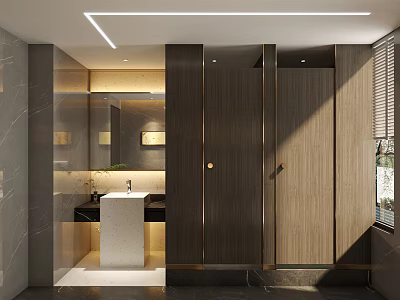 Light Luxury Toilet Public Toilet High-end Toilet Public Bathroom Hotel Toilet 3d model