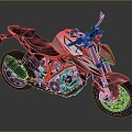 Modern Motorcycle Two-wheeled Motocross Motorcycle 3d model