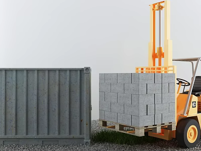 modern crane 3d model