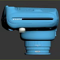 Blue Instax Mini Instant Photo Camera With Compact Design And Built In Flash 3d model