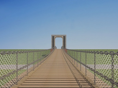 Chain plank zipper bridge 3d model