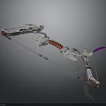 Modern Compound Bow Weapon With Colorful Accents Metal Structure And Detailed Design