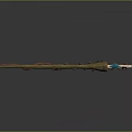 Detailed Fantasy 3D Magic Staff Model With Gemstone And Vine Decorations