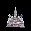 Ancient Historic Architecture With Colorful Domes Ornate Spires And Traditional Design