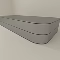 Minimalist Modern Gray Coffee Table With Smooth Surface And Two Tier Design