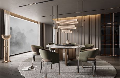 Modern Minotti Restaurant 3d model