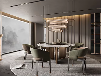 Modern Minotti Restaurant 3d model