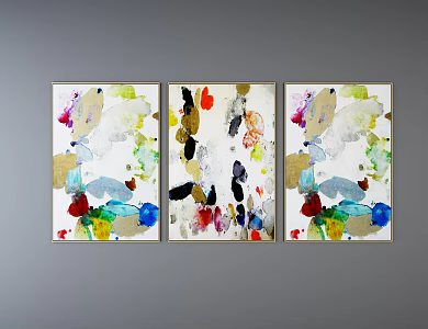 Light Luxury Abstract Painting 3d model