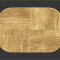 Wooden Oval Coffee Table With Smooth Surface And Four Legs Modern Design