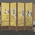 new chinese style screen 3d model