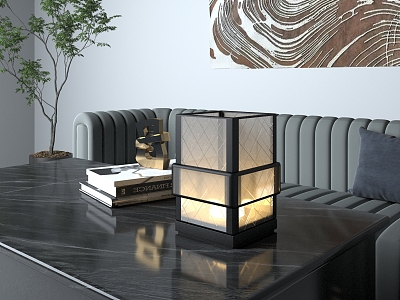 Modern Desktop Decorative Lamp Glass Table Lamp 3d model