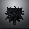 Wolf Head Spiked Metal Badge Fashion Clothing Accessory For Stylish Outfits