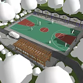 Beautiful Country Activity Square 3d model