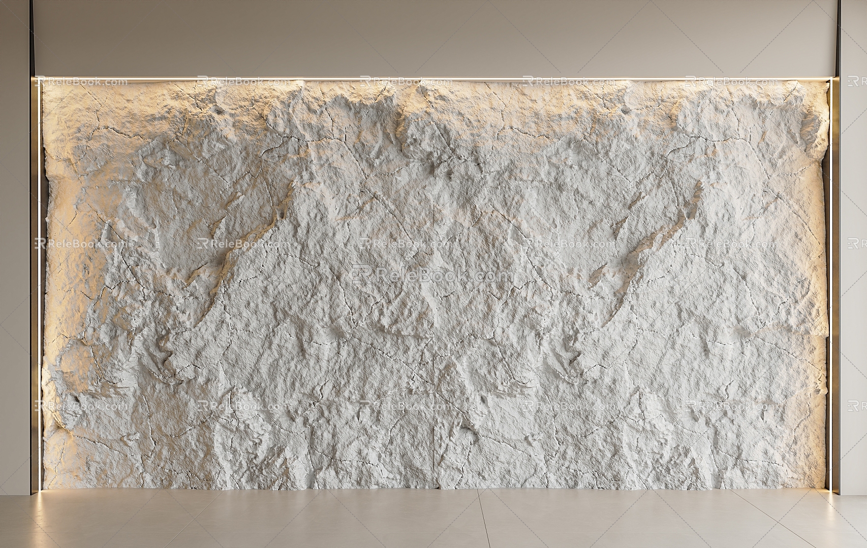 Modern rubble stone background wall white rubble stone white stone wall stone background wall 3d model