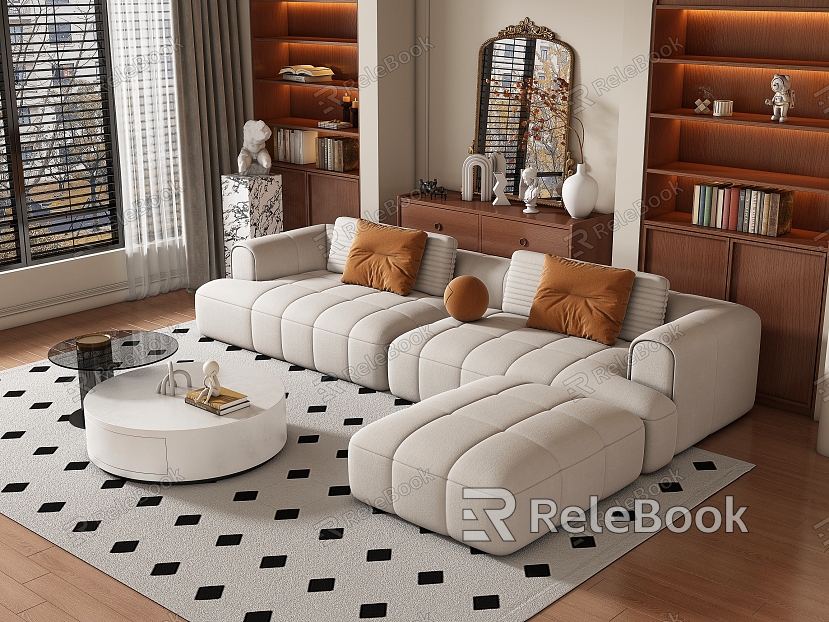 Middle Style Living Room model