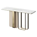 Elegant Modern Console Table With Marble Top And Metal Frame Design 3d model