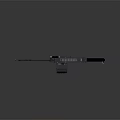 Black Tactical Machine Gun with Large Drum Magazine Long Barrel and Ergonomic Grip