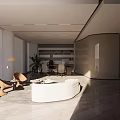 Modern Office Interior With Open Layout Sofa Chairs Bookshelves Plants And Natural Light