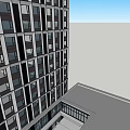 Modern Architectural Complex With Tall Building Low Rise Podium And Glass Windows Exterior