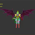 Mythical Armored Warrior With Large Red Wings And Feathered Helmet
