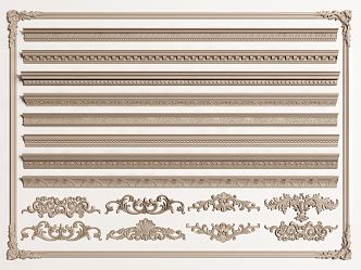 European Gypsum Line Gypsum Line Gypsum Carved 3d model