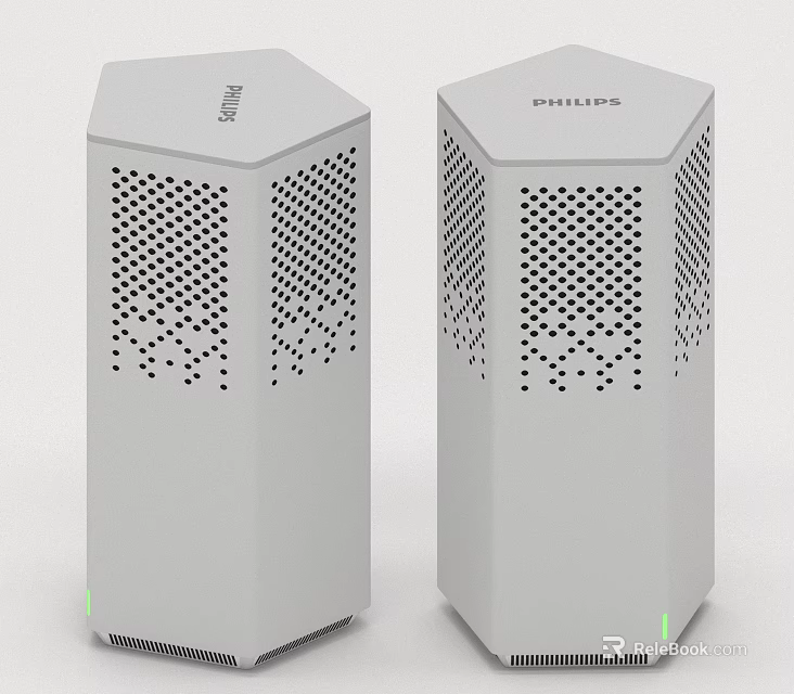 Philips Smart Home Machines With White Hexagonal Design And Perforated Surface 3d model 