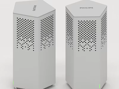 Philips Smart Home Machines With White Hexagonal Design And Perforated Surface 3d model