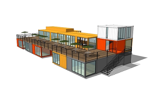 INDUSTRIAL LOFT CONTAINER CONSTRUCTION 3d model