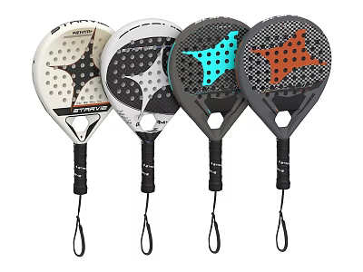 Professional Padel Rackets With Star Design And Multiple Color Options For Sports 3d model