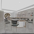 Modern Eyewear Store Interior Design With Prada Display Shelves Counters And Lighting 3d model