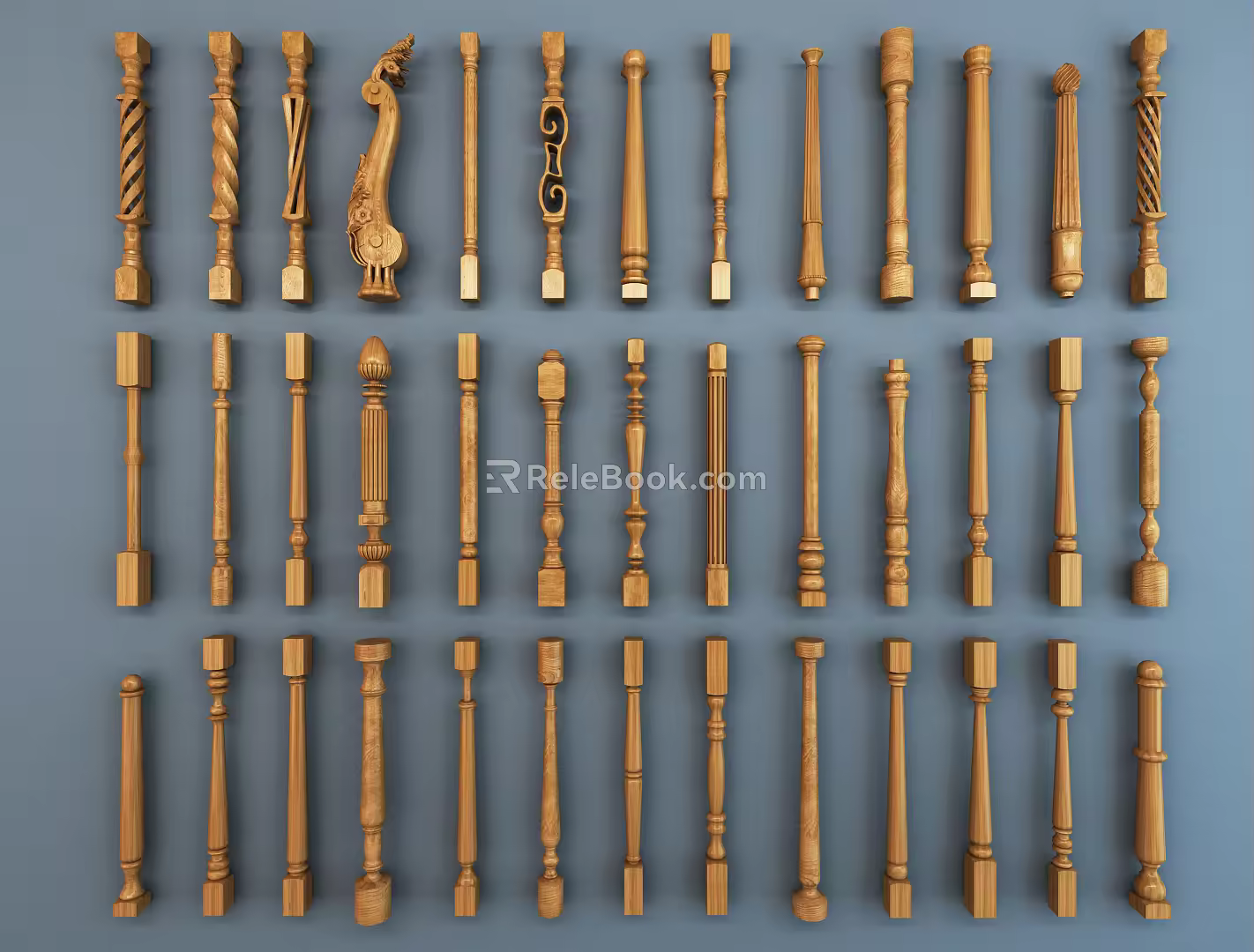 New Chinese Railing 3d model