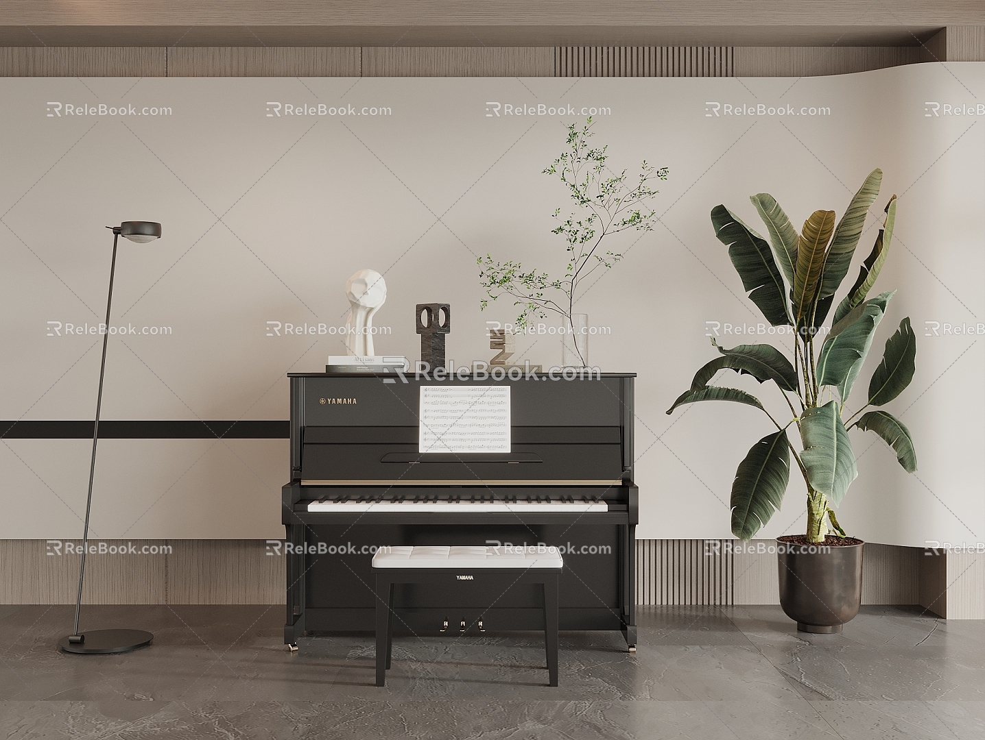 Modern Piano 3d model