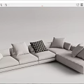 Modern corner sofa Minotti multiplayer sofa 3d model