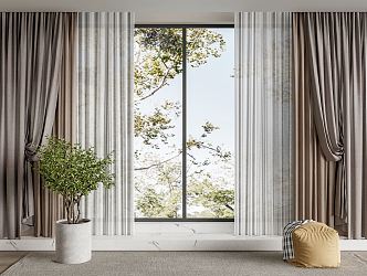 Modern Curtains 3d model