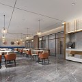 Hotel Restaurant 3d model