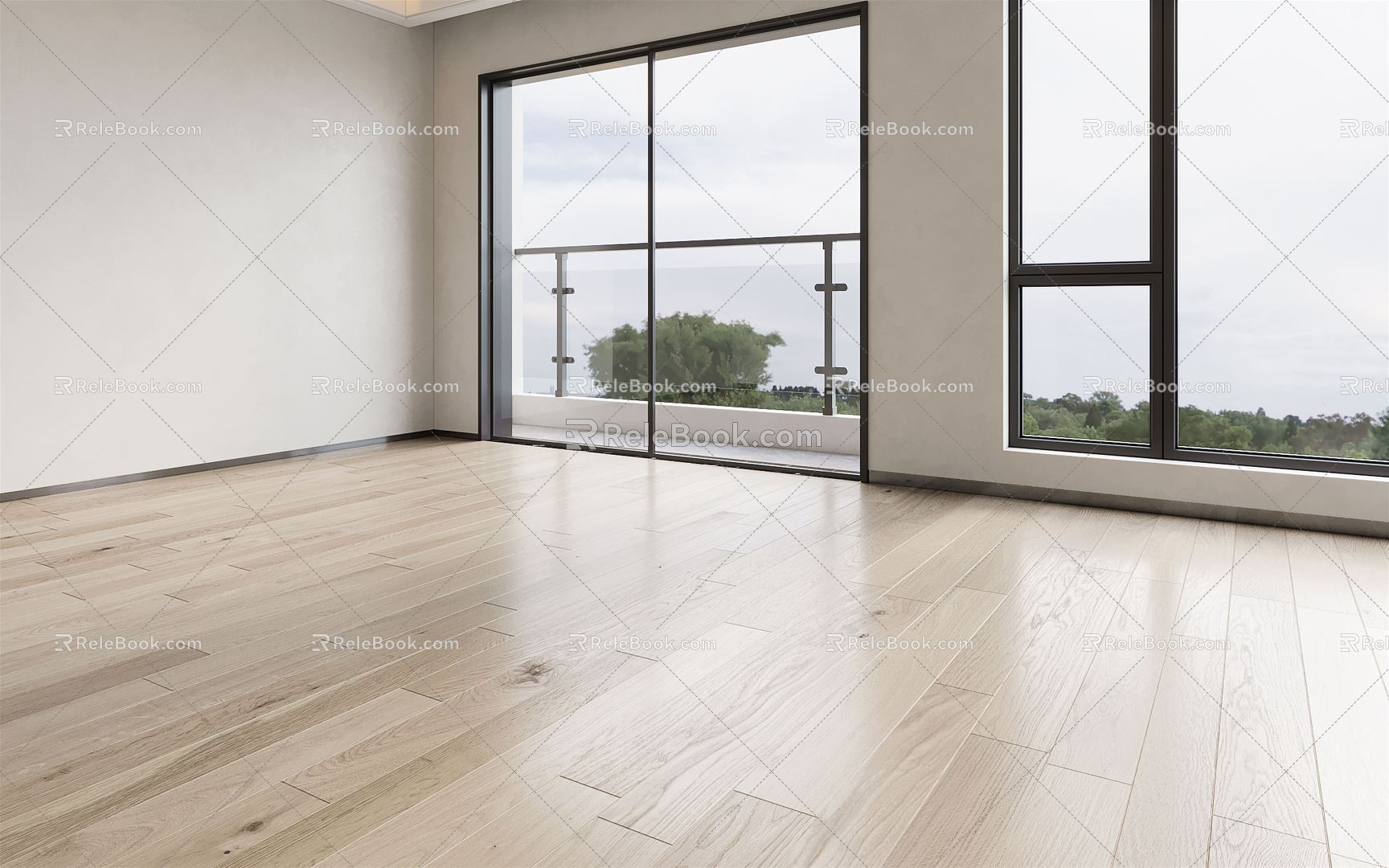 Modern Flooring Wood Flooring 3d model