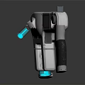 Professional Industrial Equipment With Silver Body Blue Components And Ergonomic Handle