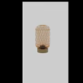 Elegant Modern Glass Table Lamp With Oval Perforated Pattern And Gold Base 3d model