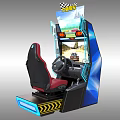 Modern game machine car driving simulation game machine 3d model