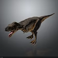 Realistic 3D Tyrannosaurus Rex Model With Open Mouth Sharp Teeth And Textured Skin