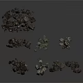 Natural Wood and Stone Chunks with Various Colors for Decorative Use