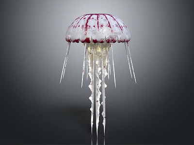 Modern Jellyfish Violet Striped Jellyfish Barrel Jellyfish Fireworks Jellyfish Silver Coin Jellyfish 3d model